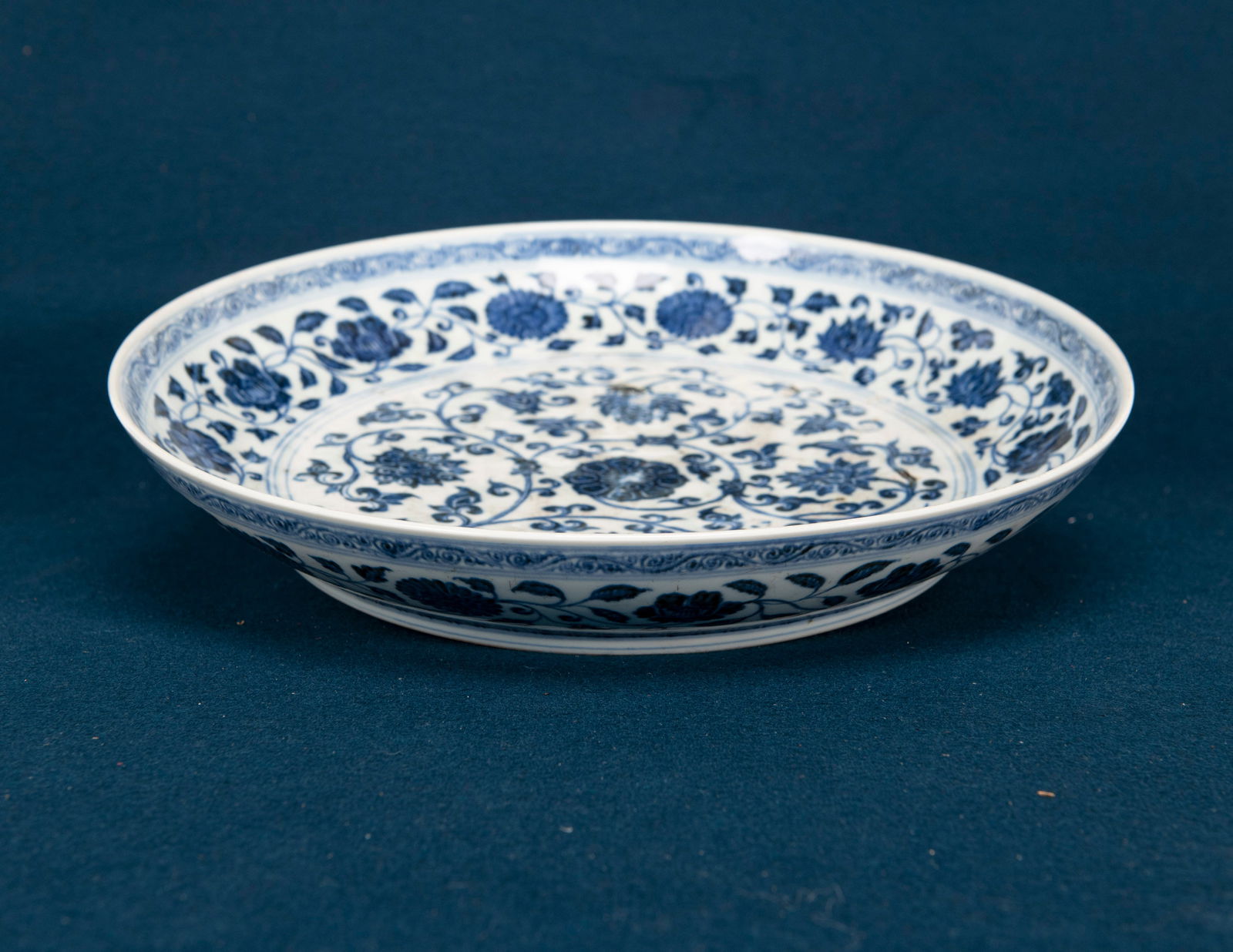 A Chinese Blue and White Lotus Dish (1 of 4)