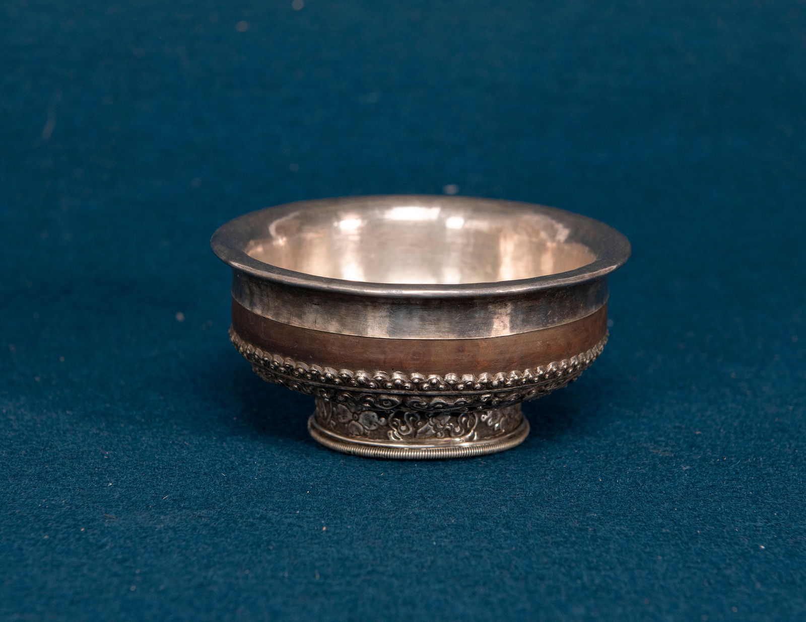 A Chinese Silver and Wooden Bowl (1 of 4)