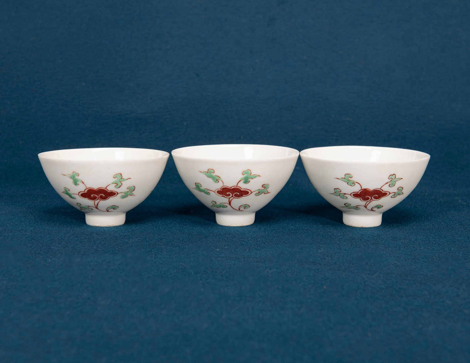 Three Chinese Tianbai Glazed Bowls: D:10.8cm