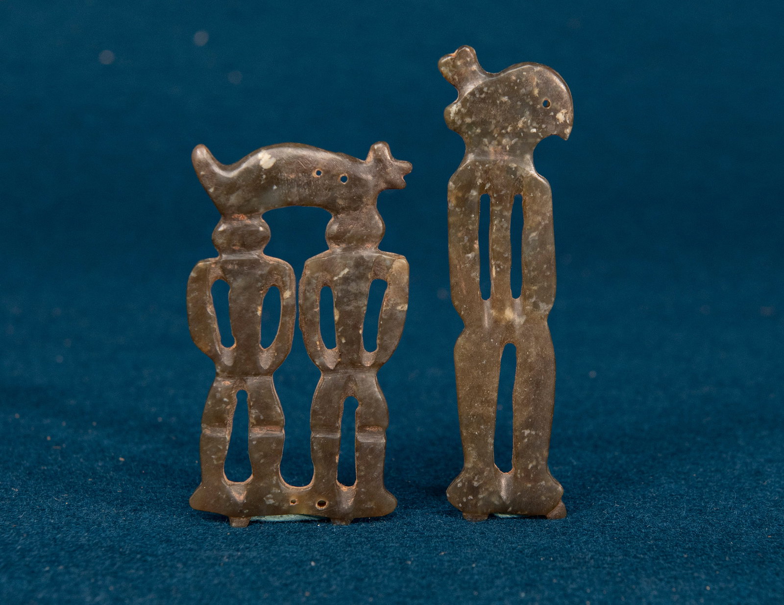 Two Beinan Culture Human and Animal-Shaped Jade Ornaments (1 of 6)