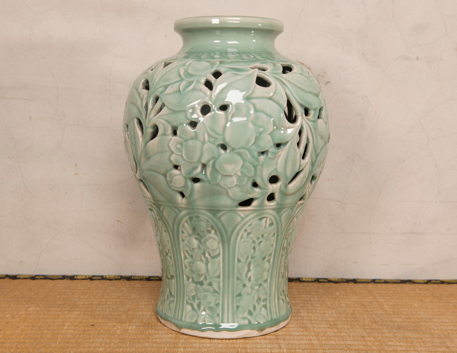 A Korean Celadon Floral Vase (1 of 5)