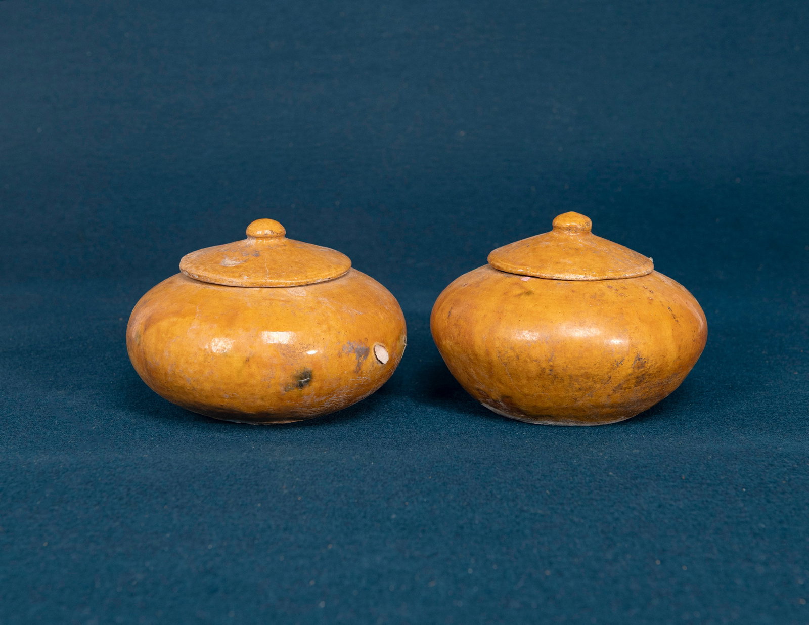 Two Chinese Yellow Glazed Porcelain Chess Jar (1 of 7)