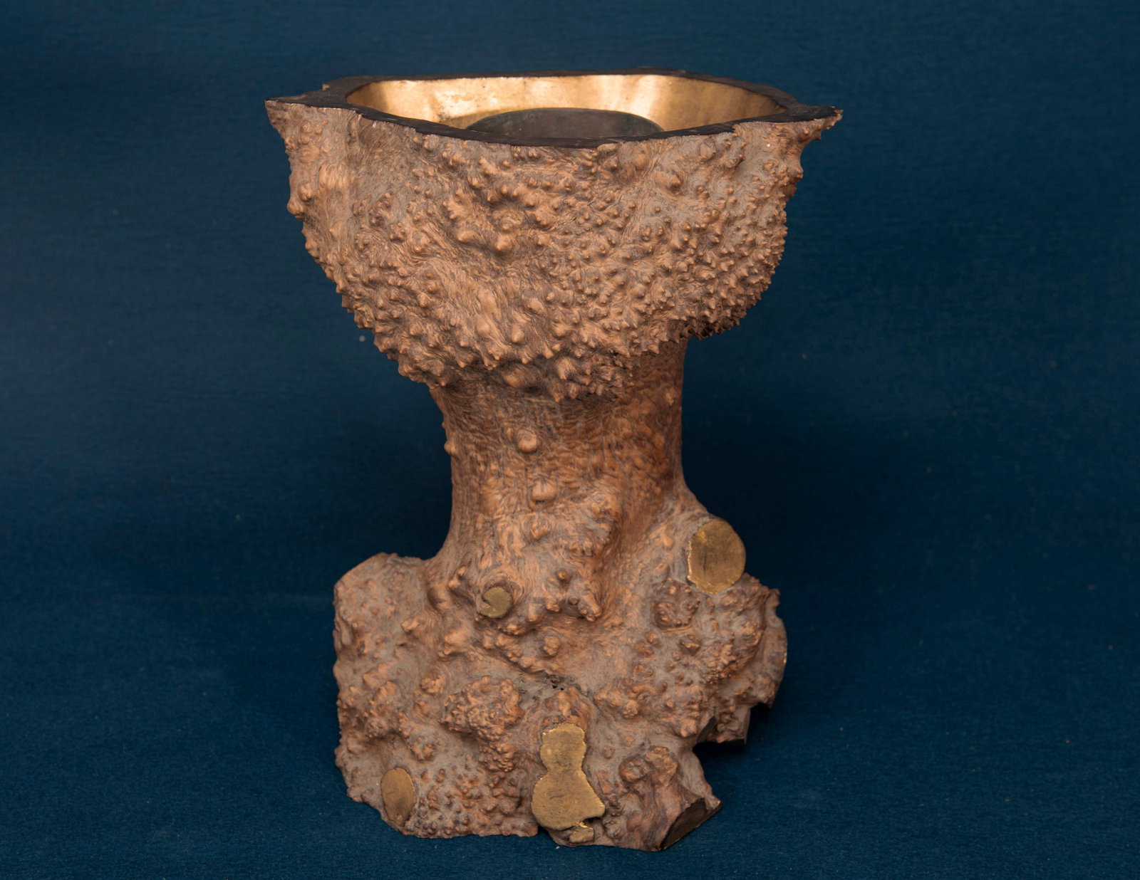 A Japanese Wooden Vase: H:30.5cm
