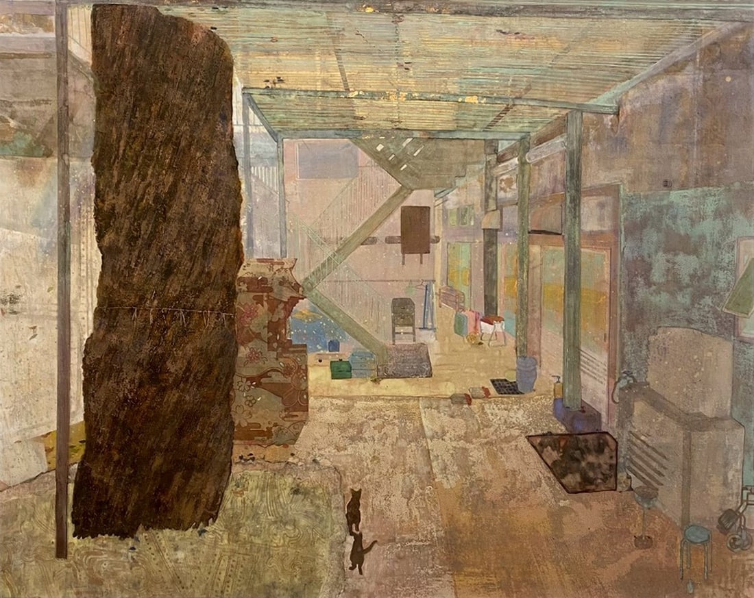 Miwako Awazu (Miwako Watanabe), "Ura" (The Backyard / Inside): 94.2*120cm