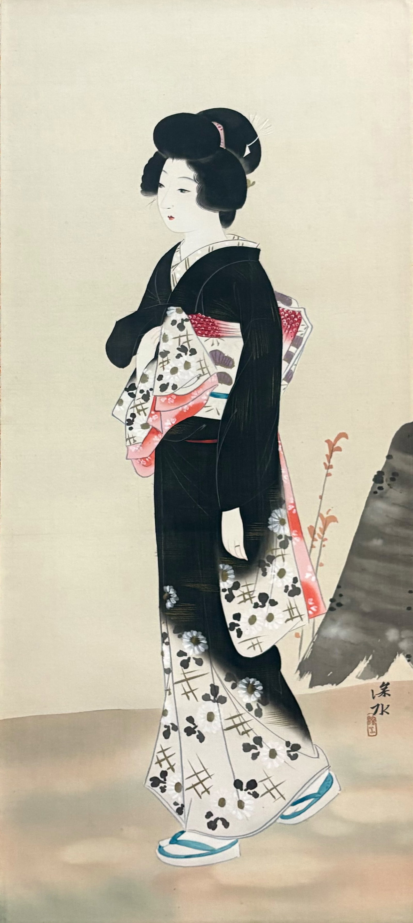 Ito Shinsui, Portrait of Woman: 97*44cm