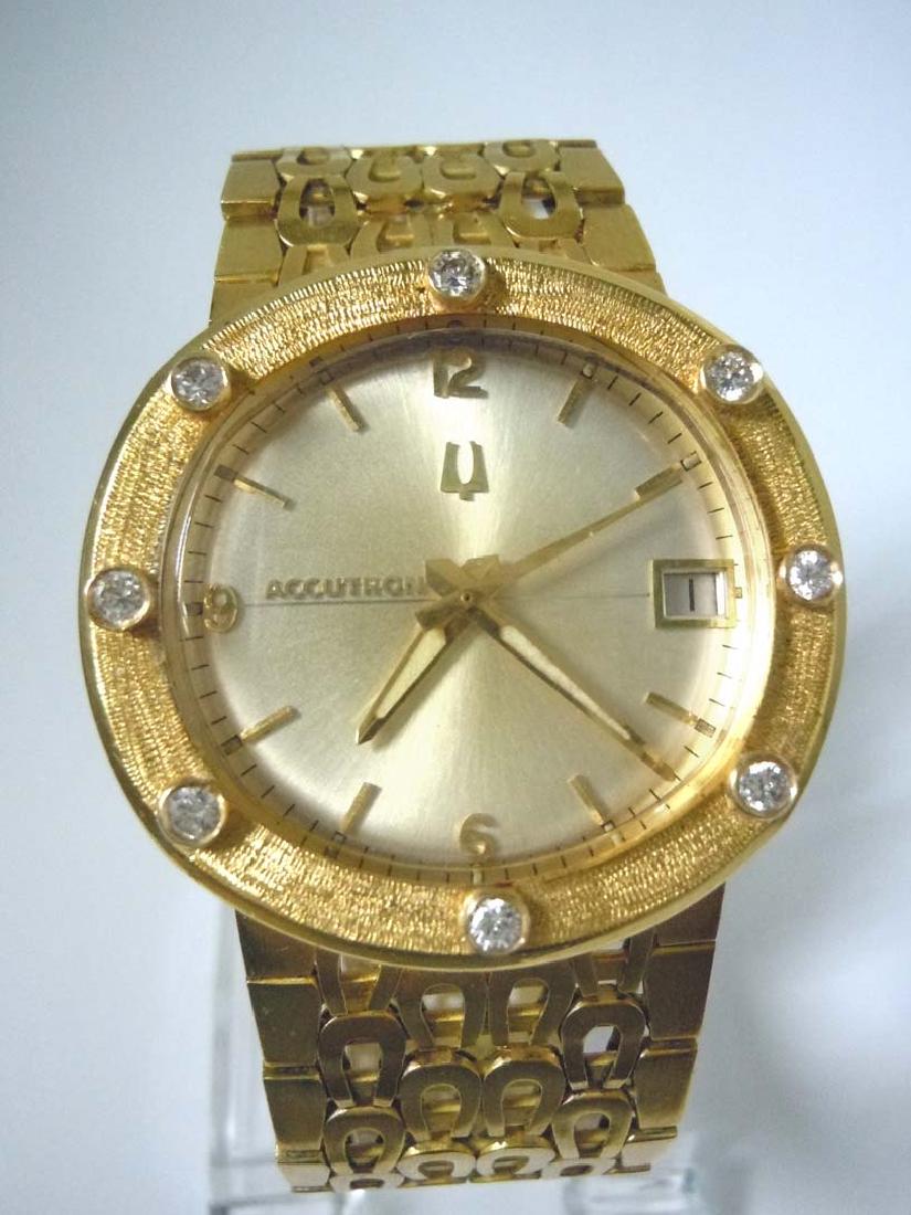 Mens Solid 18kt Gold Diamond Bulova Accutron Wristwatch Jul 18 2018 Kotler Galleries Auctioneers In Ny
