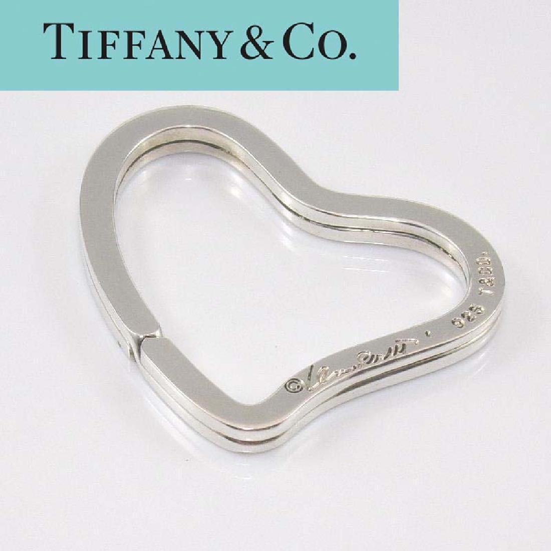 tiffany open heart key ring