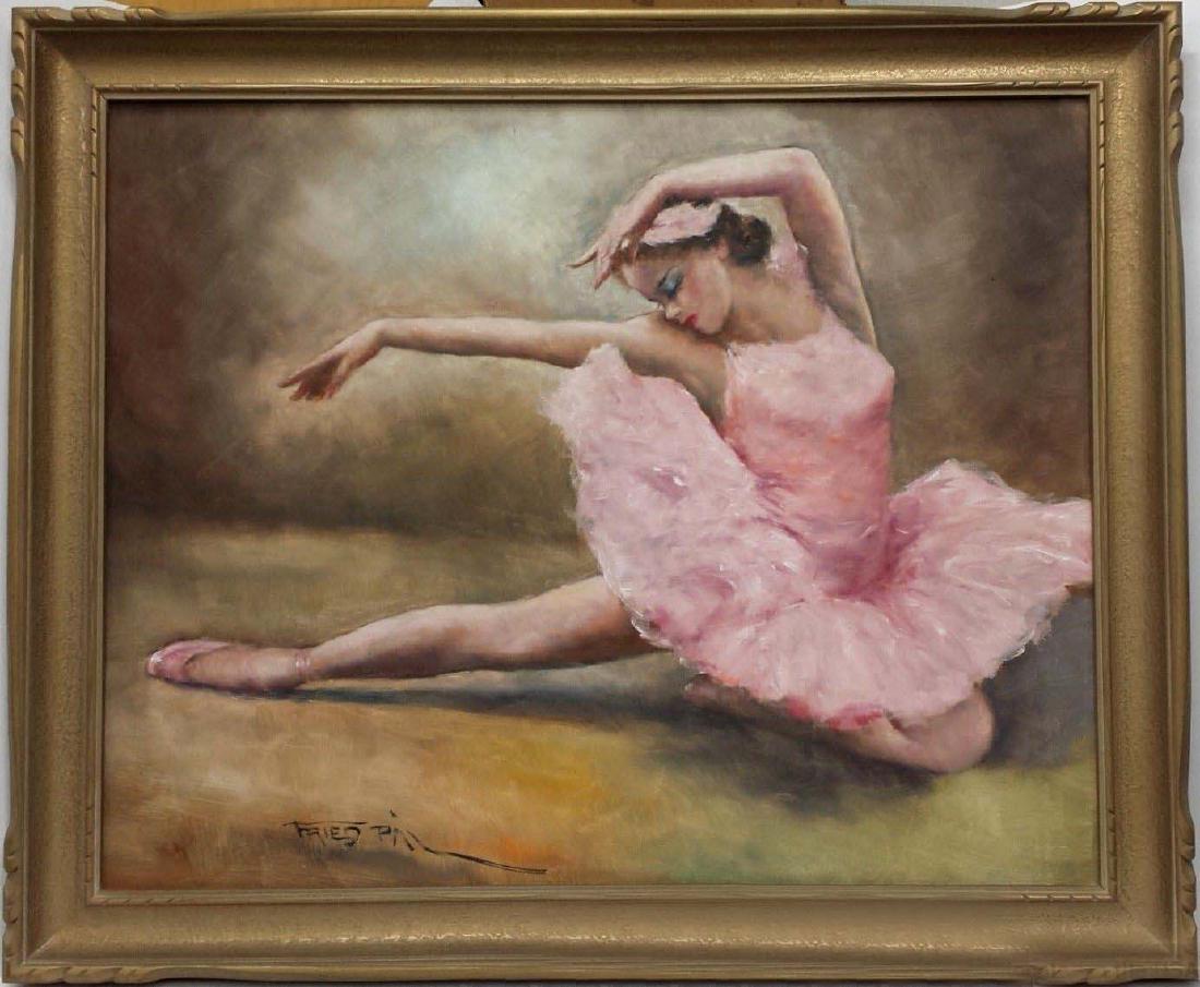 Pal Fried Oil Painting Young Girl Pink Prima Ballerina Apr 11 18 Kotler Galleries Auctioneers In Ny