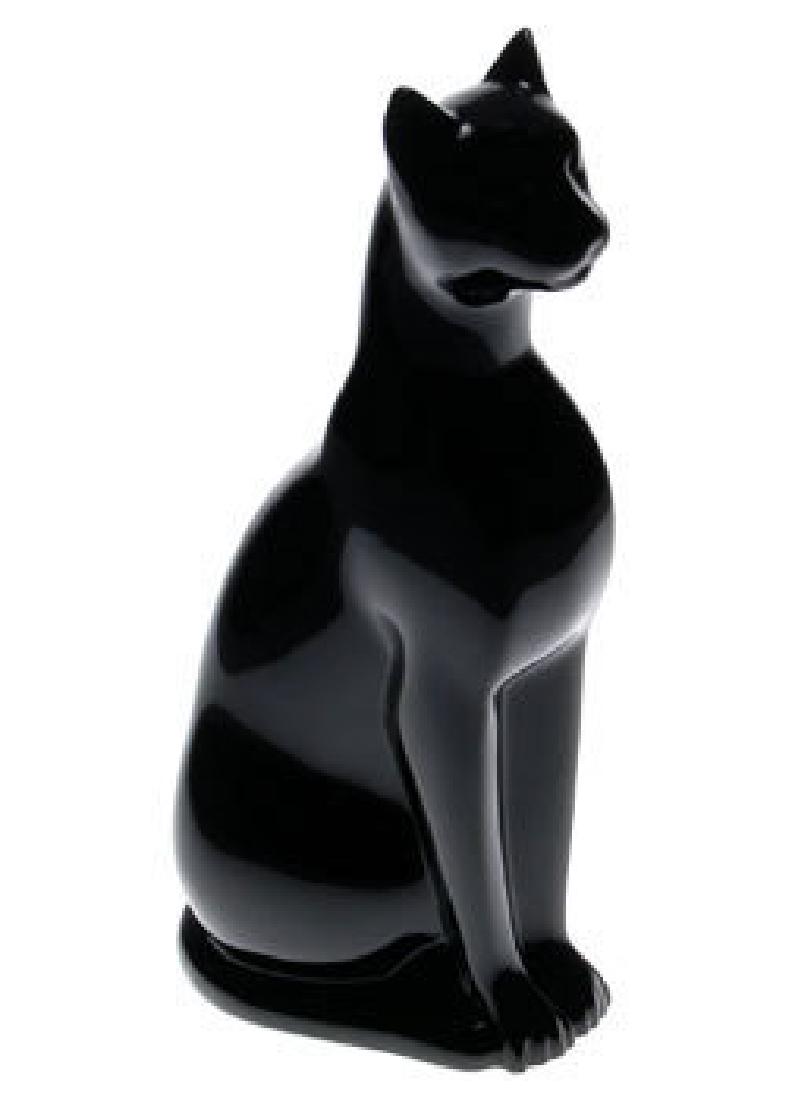 Baccarat France Black Crystal Egyptian Cat Figurine (1 of 4)