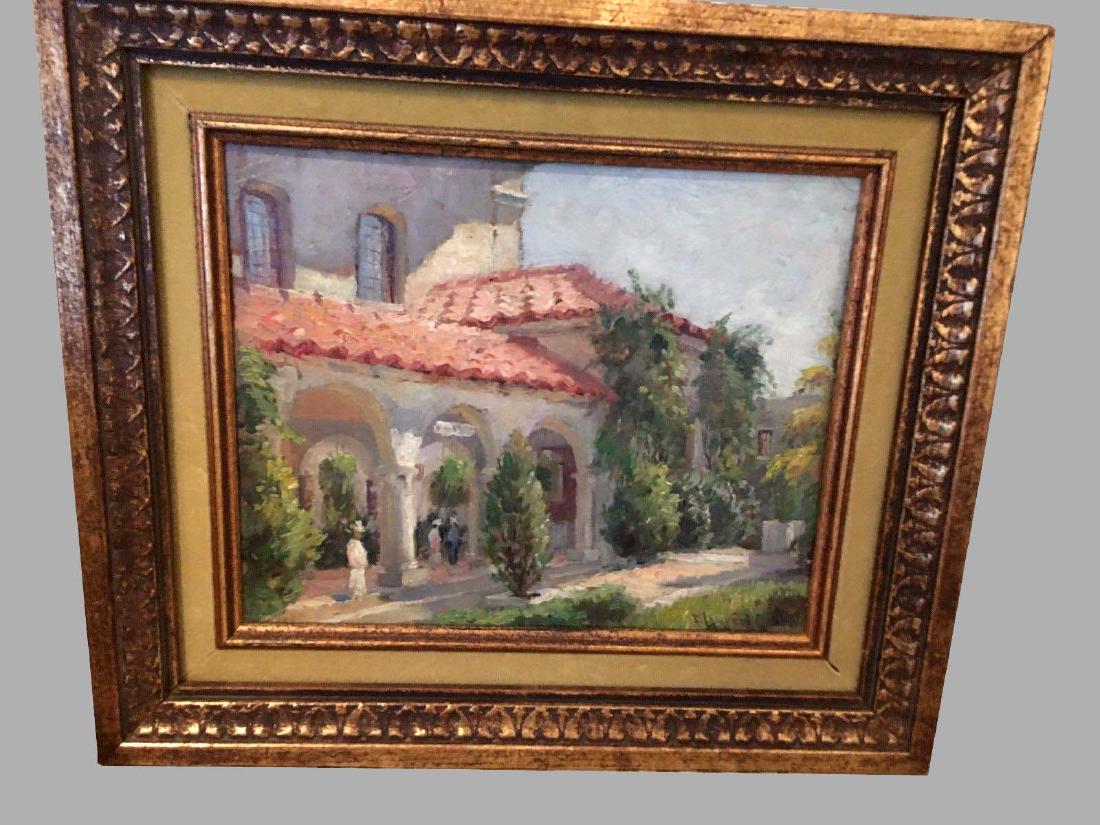 Emma Esther Lampert Cooper Oil Painting Carmel Mission (1 of 4)
