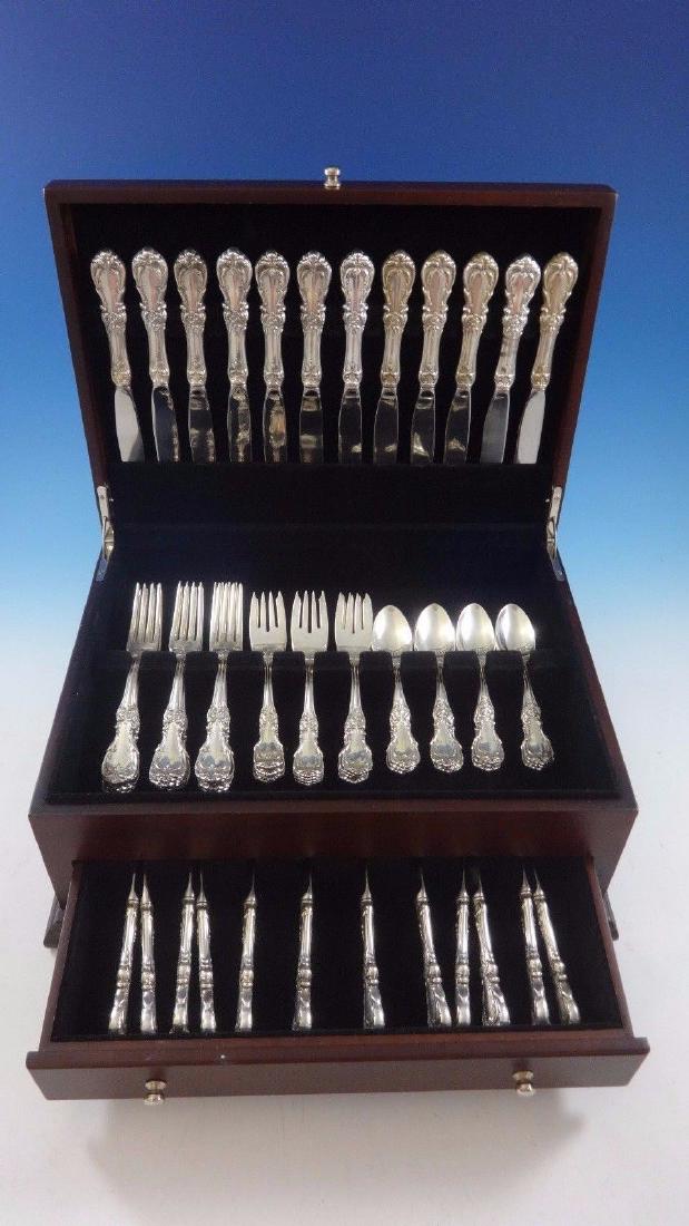 BURGUNDY REED & BARTON STERLING SILVER FLATWARE SET (1 of 11)