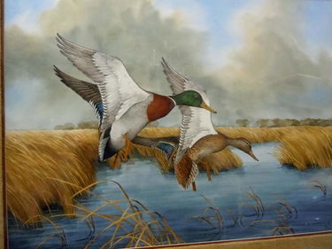 Charles E Murphy Mallard Ducks Watercolor Painting Jul 18 2018