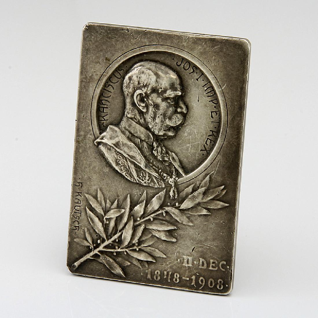 SILVER BINFAISANCE  FRANZ JOSEPH AUSTRIA HUNGARY MEDAL (1 of 5)