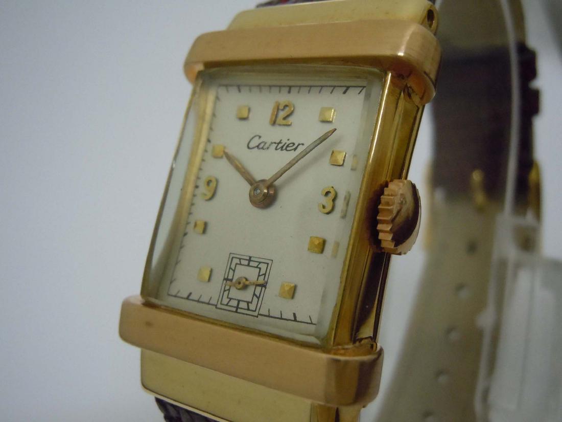 Vintage MEN'S CARTIER 14K ROSE GOLD TOP HAT Watch BY (1 of 13)