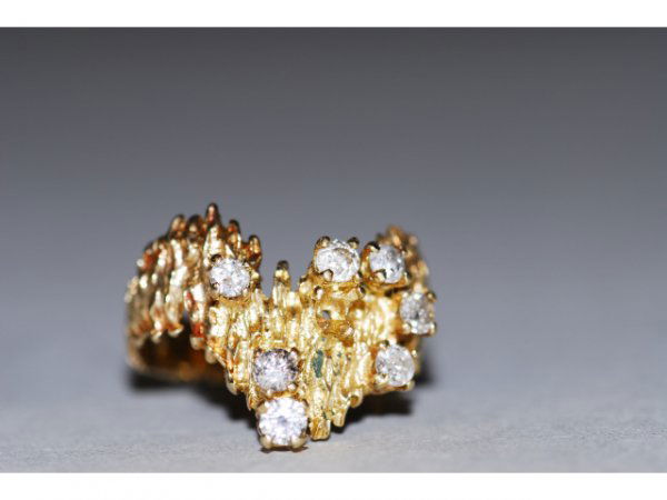 14kt Yellow Gold .5ct Diamond Ring: Ring Size: 5 3/4, App. Carat Weight 0.5ct., App. Total Weight 4.1 grams.