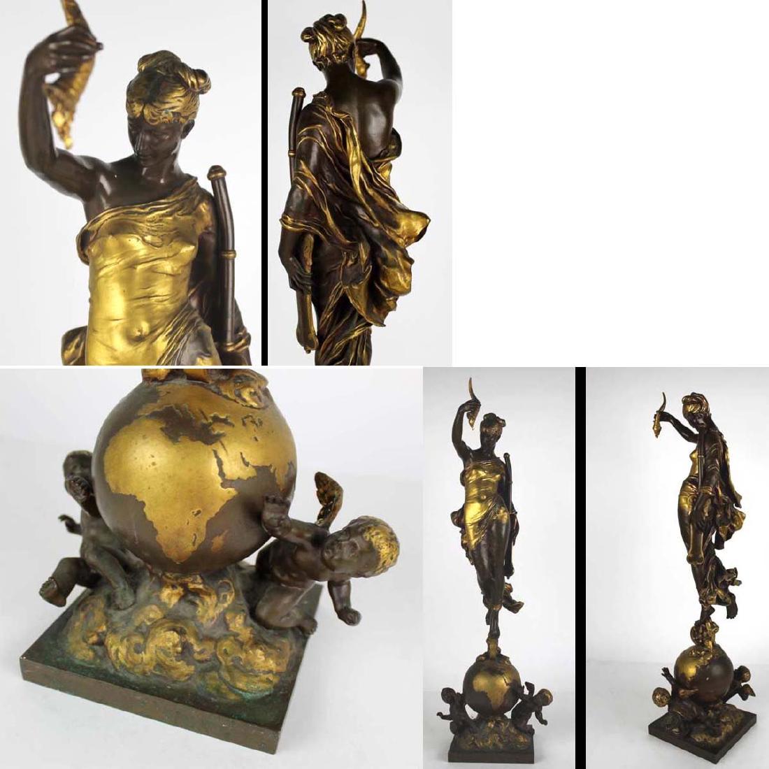 19c AUGUSTIN JEAN MOREAU BAUTHIER FORTUNA FRENCH BRONZE (1 of 2)