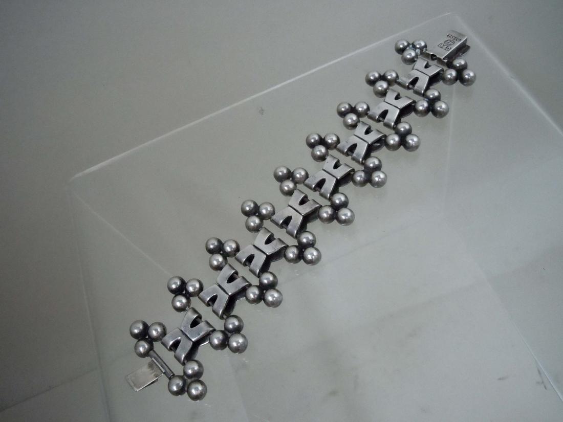 HECTOR AGUILAR MEXICAN SILVER SIX SPHERES BRACELET (1 of 6)