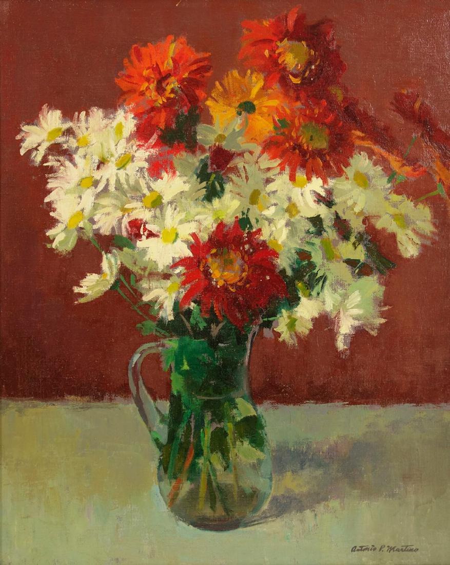 ANTONIO PIETRO MARTINO FLORAL STILL LIFE OIL PAINTING (1 of 12)