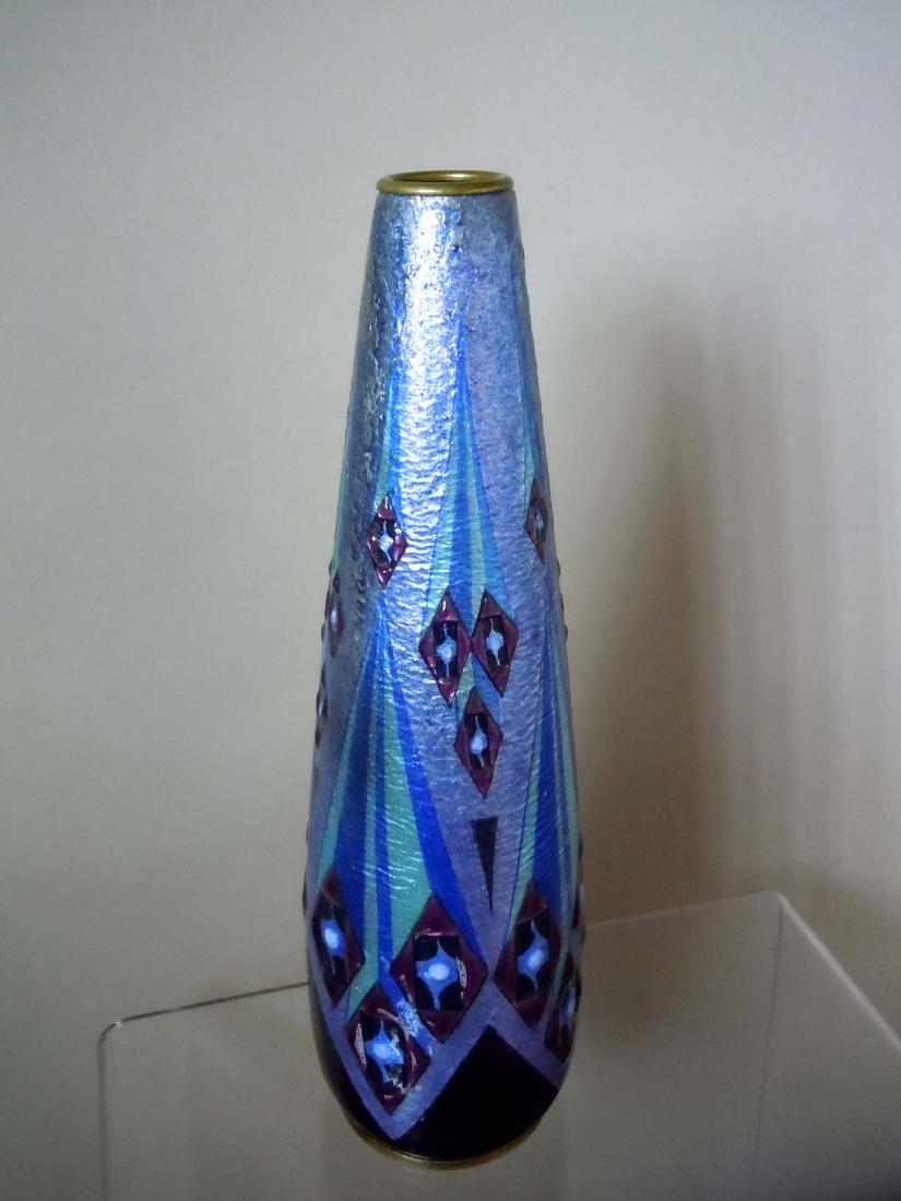 HENRIETTE MARTY LIMOGES ART DECO BUD VASE ENAMELED (1 of 7)
