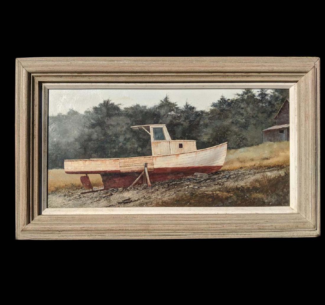 HALE JOHNSON PORT CLYDE HAUL OIL PAINTING LOBSTER BOAT (1 of 4)