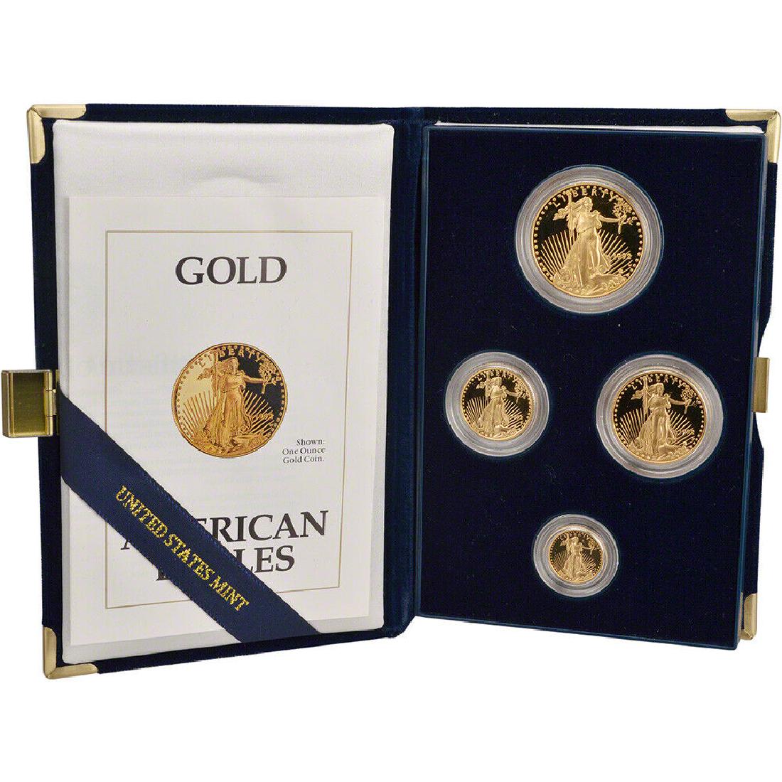 1992 AMERICAN GOLD EAGLE PROOF FOUR COIN SET w COA BOX (1 of 4)