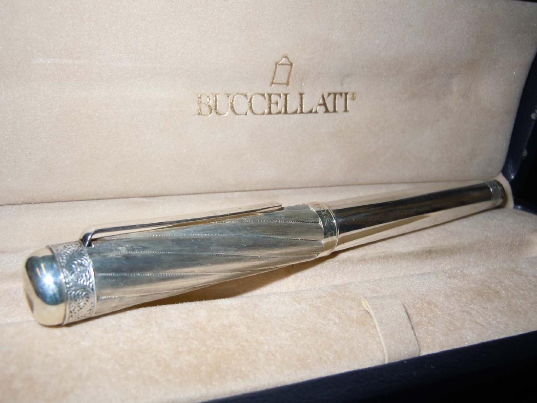 STERLING SILVER BUCCELLATI BALLPOINT PEN w BOX 5-0164 (1 of 9)