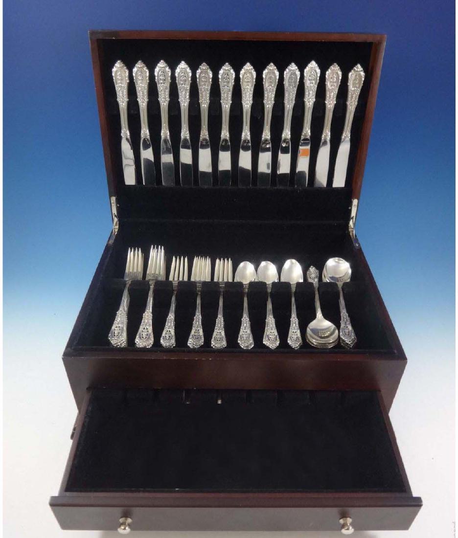 WALLACE ROSE POINT STERLING FLATWARE 12 SERV 60 PIECES (1 of 5)