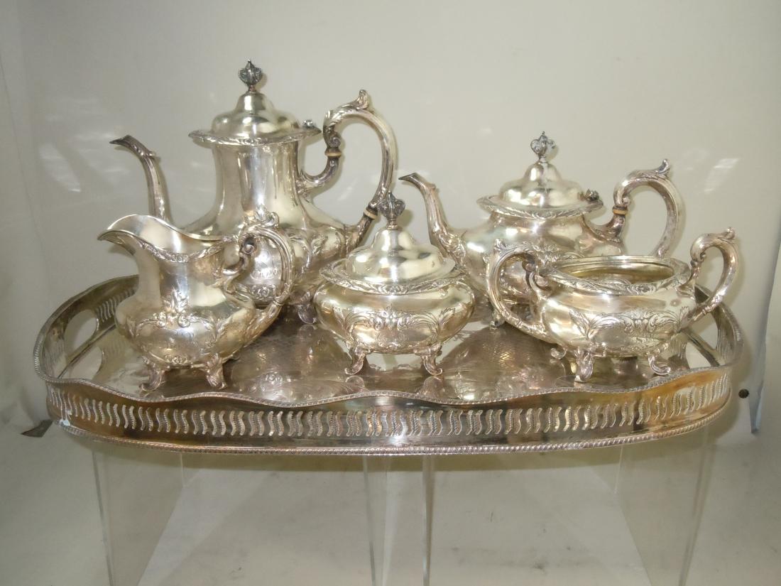 REED BARTON STERLING SILVER BURGUNDY TEA COFFEE SET A (1 of 4)