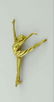 18KT GOLD BALLERINA DANCER BROOCH SATIN POLISHED FINISH - 4
