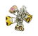 14KT GOLD ENAMEL LADIES PURSE CHARM BRACELET 20.2 Gr. - 2