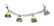 14KT GOLD ENAMEL LADIES PURSE CHARM BRACELET 20.2 Gr. - 3