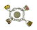 14KT GOLD ENAMEL LADIES PURSE CHARM BRACELET 20.2 Gr. - 4
