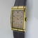 MEN'S 14KT GOLD VACHERON CONSTANTIN TANK DRESS WATCH;