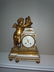 19C FRENCH BRONZE CHIMING MANTLE CLOCK ANGEL W/ ROOSTER - 2