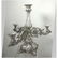 19C VICTORIAN FLORAL REPOUSSE SILVER 4 LIGHT CANDELABRA