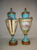 Pr FRENCH SEVRES STYLE PORCELAIN VASES IN CELESTE BLUE - 13