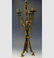 19C FRENCH EMPIRE GILT BRONZE 3 LIGHT CHERUB CANDELABRA - 2