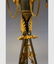 19C FRENCH EMPIRE GILT BRONZE 3 LIGHT CHERUB CANDELABRA - 8