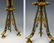 19C FRENCH EMPIRE GILT BRONZE 3 LIGHT CHERUB CANDELABRA - 9