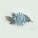 1960S CROWN TRIFARI BLUE RHINESTONE LEAF FLOWER BROOCH
