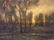 E DENNEY NEVILLE EVENING SHADOWS MASONITE OIL PAINTING - 2