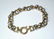 18KT GOLD WIDE OVAL n RIBBON LINK ITALIAN BRACELET 31g
