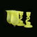CANARY YELLOW FRENCH DOLPHIN CANDLESTICKS - 4