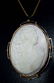 14K GOLD VICTORIAN ANGEL SKIN PINK CARVED CAMEO GIRL - 2