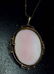 14K GOLD VICTORIAN ANGEL SKIN PINK CARVED CAMEO GIRL - 3