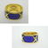 18Kt GOLD BLUE GUILLOCHE ENAMEL X MAVITO DESIGNER RING - 2