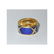 18Kt GOLD BLUE GUILLOCHE ENAMEL X MAVITO DESIGNER RING - 3