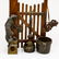 ARTS & CRAFTS BULL DOG FENCE SHAVING SUITE SCULPTURE