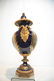 ORMOLU MOUNT SEVRES STYLE PORCELAIN COBALT BLUE VASE - 3