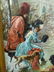 TONI ARON ICE SKATING WINTER FIGURES DOG OIL PAINTING - 4